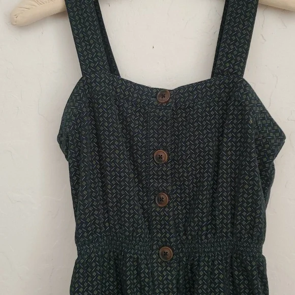 Urban Outfitters Green Pattern Corduroy Midi Dress XS - Picture 3 of 10